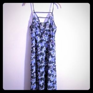 Free people purple floral sheer maxi dress